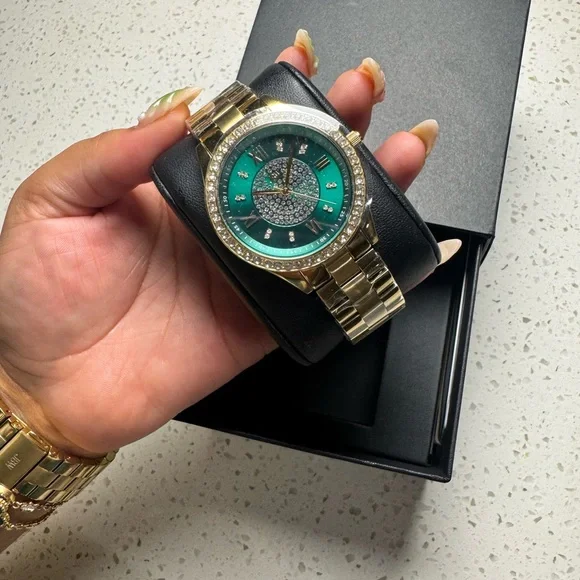 JBW Gold and Green Women's Watch - Picture 2 of 6